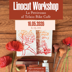 Linocut Workshop | La Pettirosso al Telaio Bike Café | 16.05.2026
